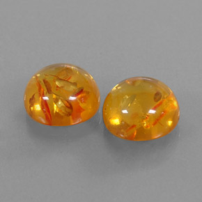 カラットの天然イエローオレンジ琥珀（アンバー）（9.58 mm・透明）