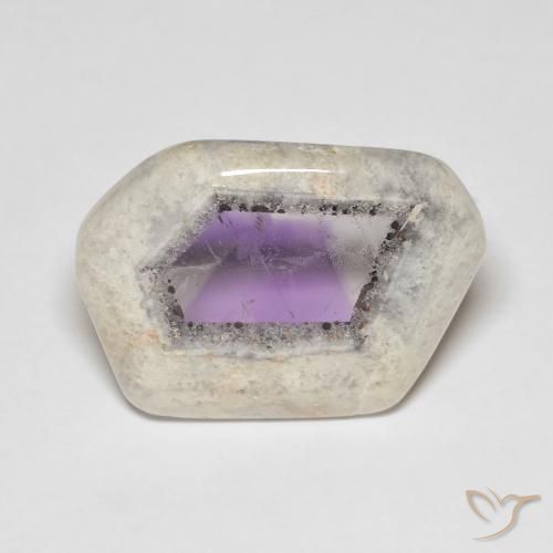 16.23ct 天然 マルチカラー アメジストジオードスライス, ファンシー, 透明