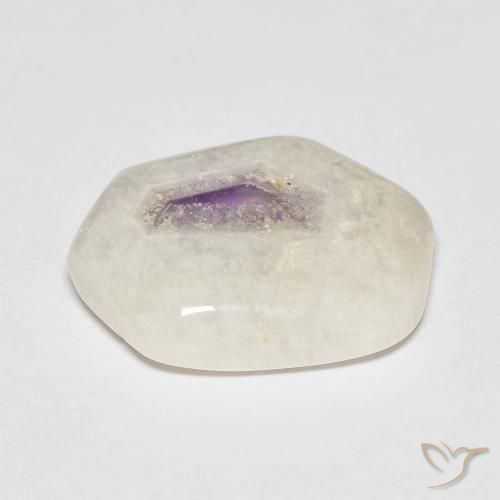 7.46ct 天然 マルチカラー アメジストジオードスライス, ファンシー, 透明