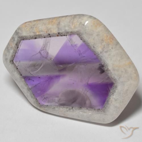 51.52ct 天然 マルチカラー アメジストジオードスライス, ファンシー, 透明