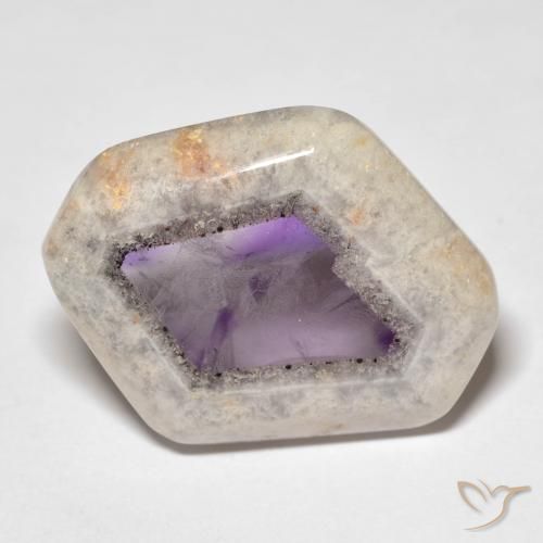 25.02ct 天然 マルチカラー アメジストジオードスライス, ファンシー, 透明