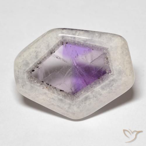 18.38ct 天然 マルチカラー アメジストジオードスライス, ファンシー, 透明