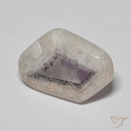 7.57ct 天然 マルチカラー アメジストジオードスライス, ファンシー, 透明