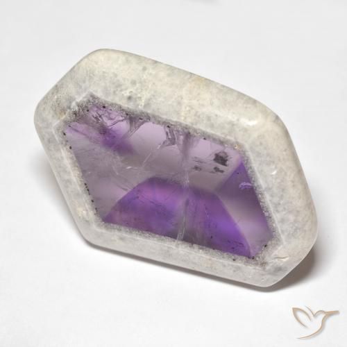 59.01ct 天然 マルチカラー アメジストジオードスライス, ファンシー, 透明