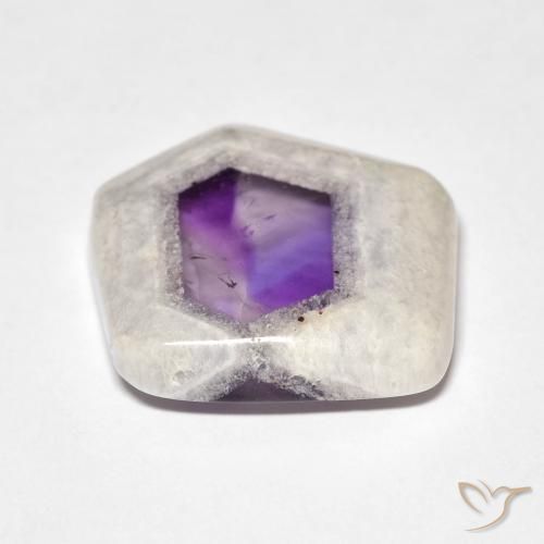 22.06ct 天然 マルチカラー アメジストジオードスライス, ファンシー, 透明