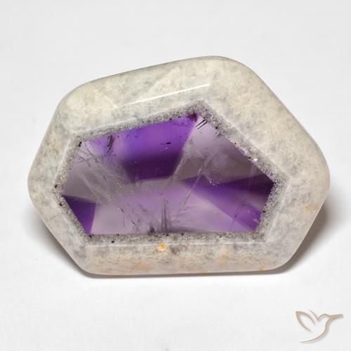 57.02ct 天然 マルチカラー アメジストジオードスライス, ファンシー, 透明