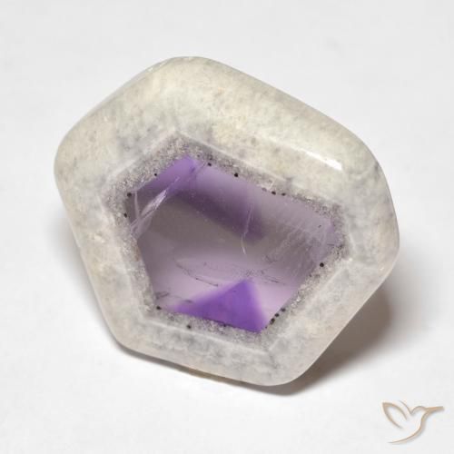 28.75ct 天然 マルチカラー アメジストジオードスライス, ファンシー, 透明