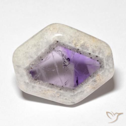 25.11ct 天然 マルチカラー アメジストジオードスライス, ファンシー, 透明