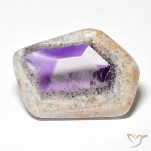 27.23ct 天然 マルチカラー アメジストジオードスライス, ファンシー, 透明
