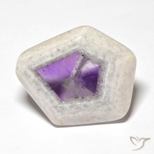 29.20ct 天然 マルチカラー アメジストジオードスライス, ファンシー, 透明