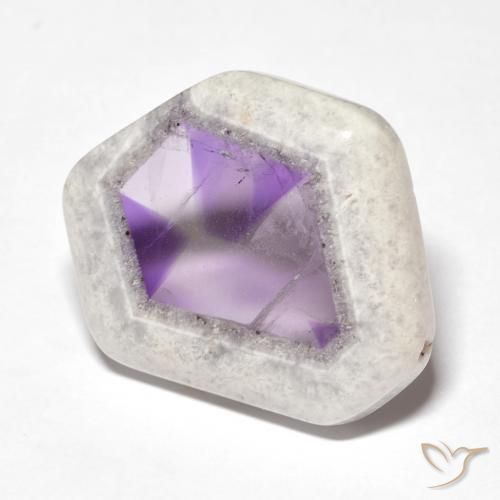 23.22ct 天然 マルチカラー アメジストジオードスライス, ファンシー, 透明
