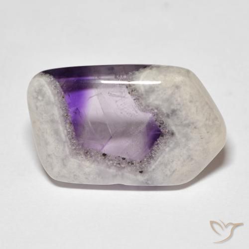 13.50ct 天然 マルチカラー アメジストジオードスライス, ファンシー, 透明