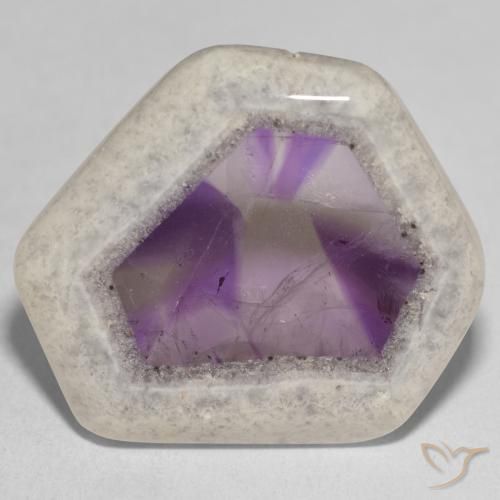 37.31ct 天然 マルチカラー アメジストジオードスライス, ファンシー, 透明