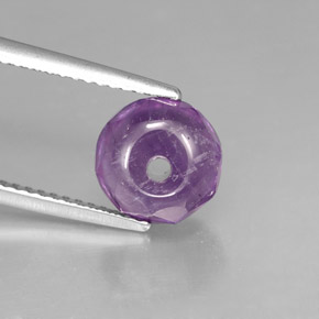 2.63カラットの天然バイオレットアメジスト（8.3×8.1 mm・透明）