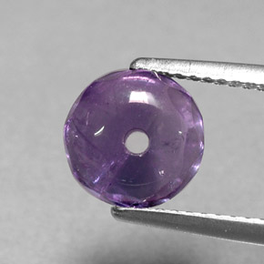 2.47カラットの天然バイオレットアメジスト（8.2×8.1 mm・透明）