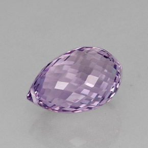 15.48カラットの天然バイオレットアメジスト（18.4×12 mm・ブリオレット）