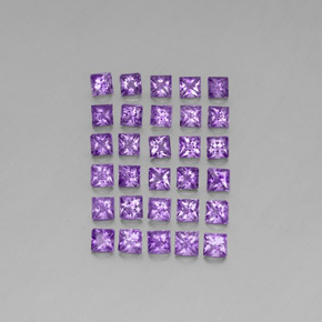 3.67カラットの天然バイオレットアメジスト（3×3 mm・四角）