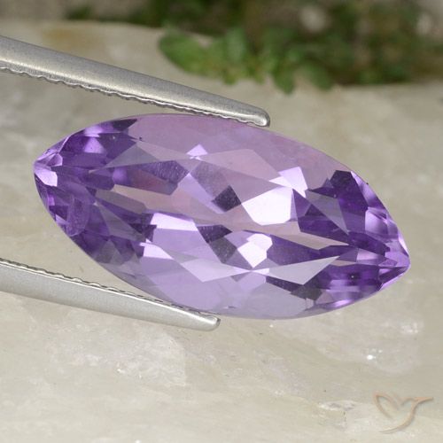 6.53ct 天然 ミディアムバイオレット アメジスト, マーキーズ, VS
