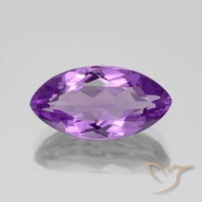 6.44ct 天然 ミディアムバイオレット アメジスト, マーキーズ, VS