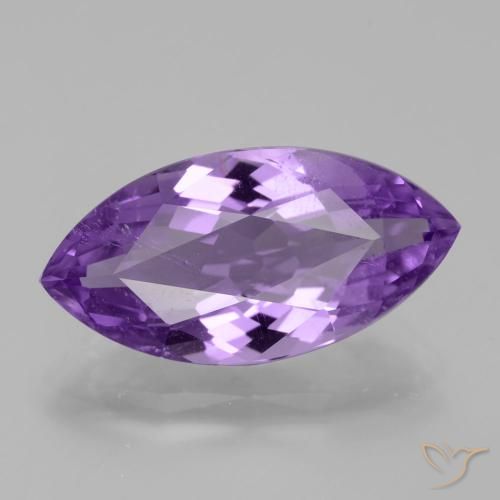 5.15ct 天然 ミディアムバイオレット アメジスト, マーキーズ, VS-SI