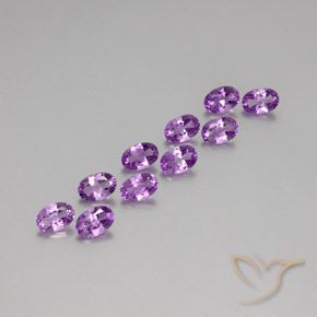 4.00ctw 天然 パープルがかったバイオレット アメジスト, 楕円形, VS