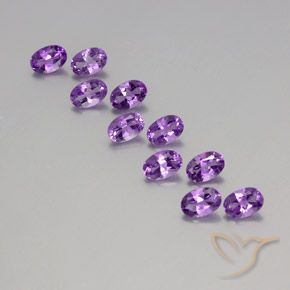 3.82ctw 天然 パープルがかったバイオレット アメジスト, 楕円形, VVS-VS