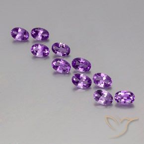 3.96ctw 天然 パープルがかったバイオレット アメジスト, 楕円形, VVS-VS