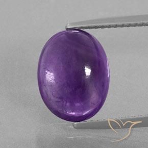 5.10ct 天然 ディープバイオレット アメジスト, 楕円形, 透明/半透明
