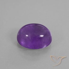 3.62カラットの天然ミディアムダークバイオレットアメジスト、透明、透明/半透明