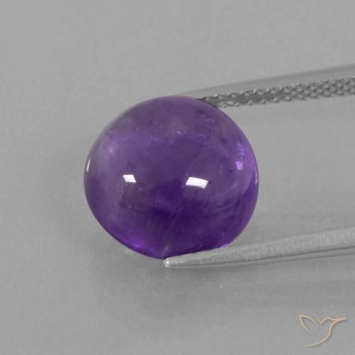 5.61ct 天然 ミディアム薄いバイオレット アメジスト, ラウンド, 透明