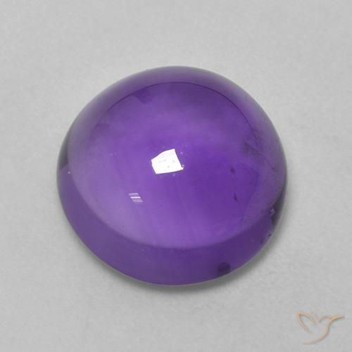 4.55ct 天然 ミディアム薄いバイオレット アメジスト, ラウンド, 透明