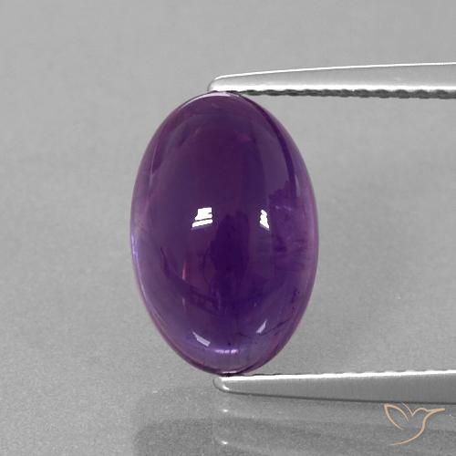 3.88ct 天然 赤みがかった紫 アメジスト, 楕円形, 透明