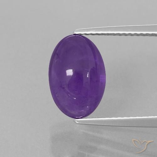 4.10ct 天然 ミディアム薄いバイオレット アメジスト, 楕円形, 透明