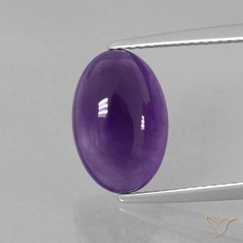 4.04ct 天然 ミディアム薄いバイオレット アメジスト, 楕円形, 透明