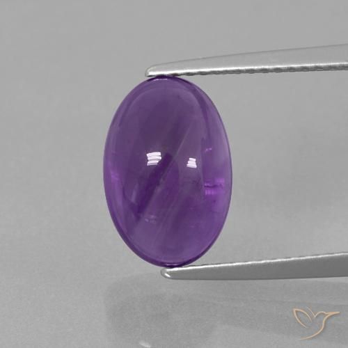 3.67ct 天然 ミディアムバイオレット アメジスト, 楕円形, 透明