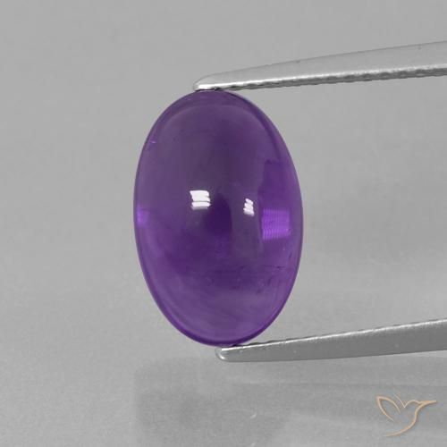 3.98ct 天然 ミディアムバイオレット アメジスト, 楕円形, 透明