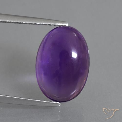 6.80ct 天然 ミディアムバイオレット アメジスト, 楕円形, 透明