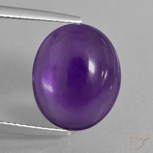 7.35ct 天然 ミディアムバイオレット アメジスト, 楕円形, 透明