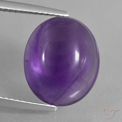 7.17ct 天然 ミディアムバイオレット アメジスト, 楕円形, 透明