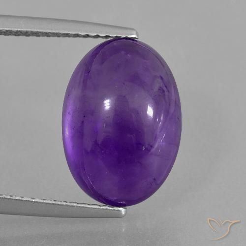 7.13ct 天然 ミディアムバイオレット アメジスト, 楕円形, 透明