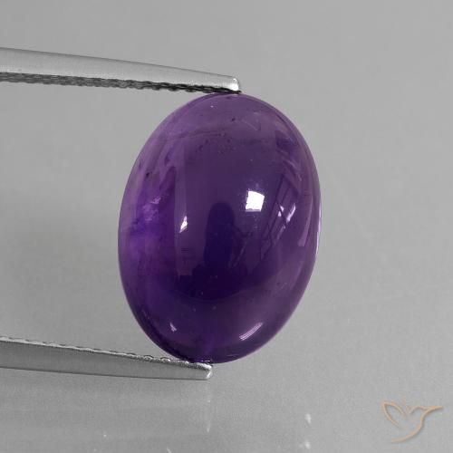 6.32ct 天然 ディープバイオレット アメジスト, 楕円形, 透明
