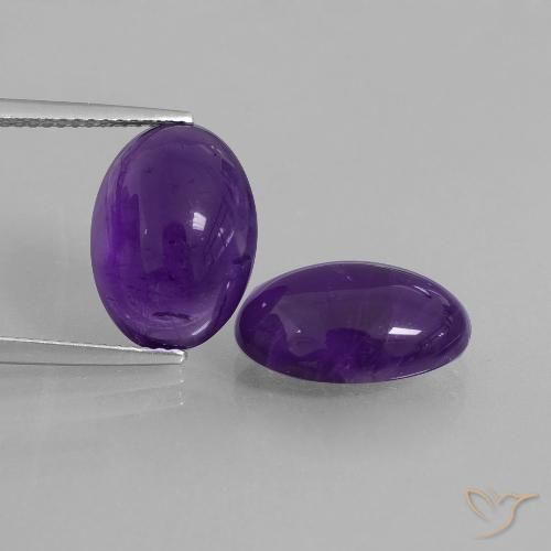 Shop natural 10.63ct ミディアムバイオレット アメジスト gems, 楕円形, from ブラジル at GemSelect. In stock, global shipping!
