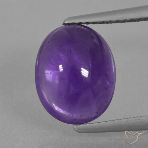 5.41ct 天然 ミディアムバイオレット アメジスト, 楕円形, 透明