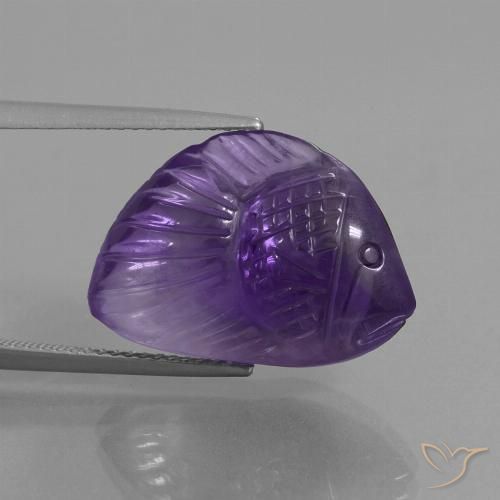 12.56ct 天然 ミディアムバイオレット アメジスト, ファンシー, 透明