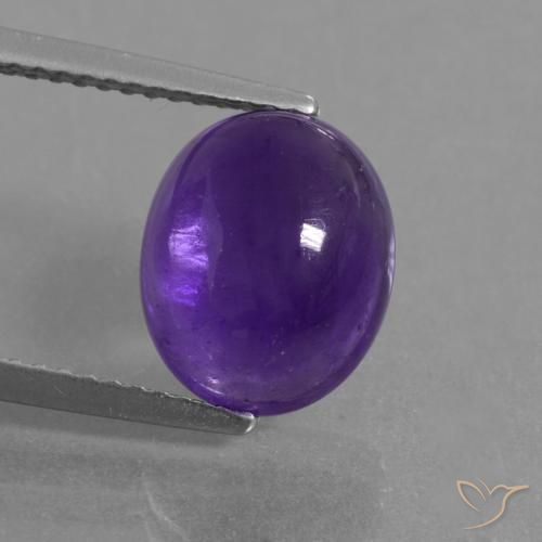 3.52ct 天然 ミディアムバイオレット アメジスト, 楕円形, 半透明