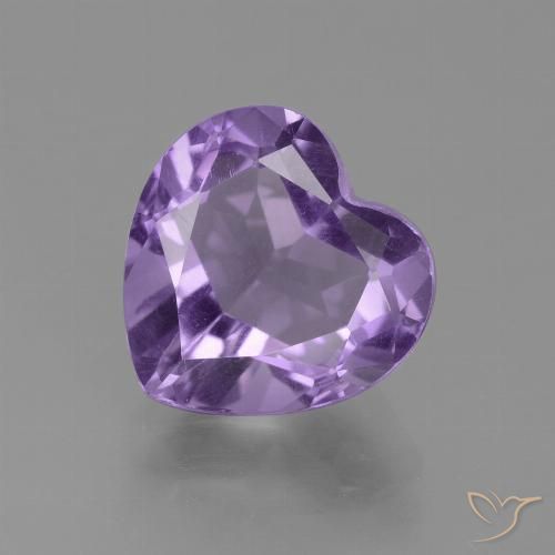 3.12ct 天然 ミディアムバイオレット アメジスト, 心臓, VS