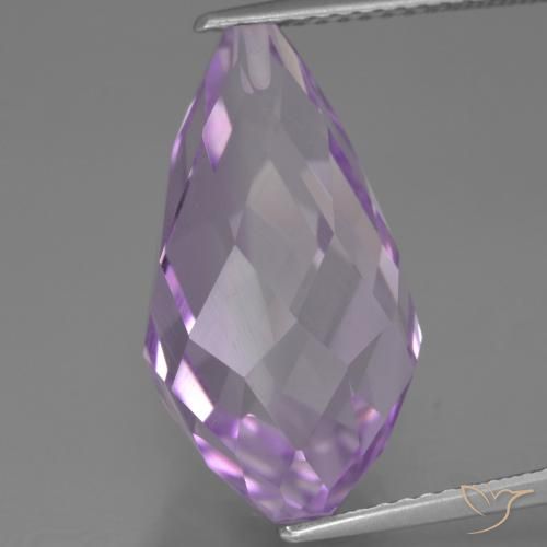 11.48ct 天然 薄いピンクがかった紫 アメジスト, ブリオレット, VS