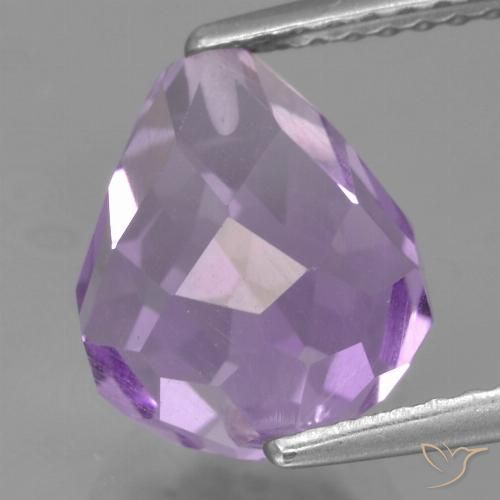 3.92ct 天然 ミディアムバイオレット アメジスト, ブリオレット, VS