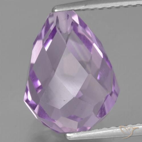 6.36ct 天然 ピンクがかったアイリスバイオレット アメジスト, ブリオレット, VS