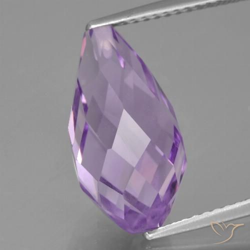 6.76ct 天然 パープルがかったバイオレット アメジスト, ブリオレット, VS